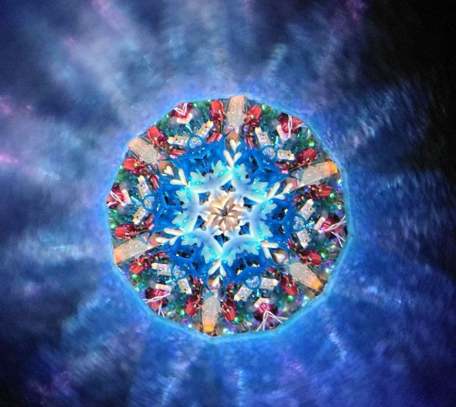 万華鏡★MIKIO★雪の結晶 flakes★オイル★作家カレイドスコープ