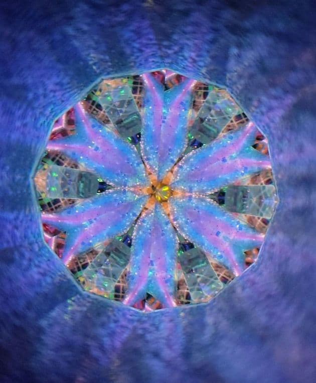 万華鏡★MIKIO★雪の結晶 flakes★オイル★作家カレイドスコープ