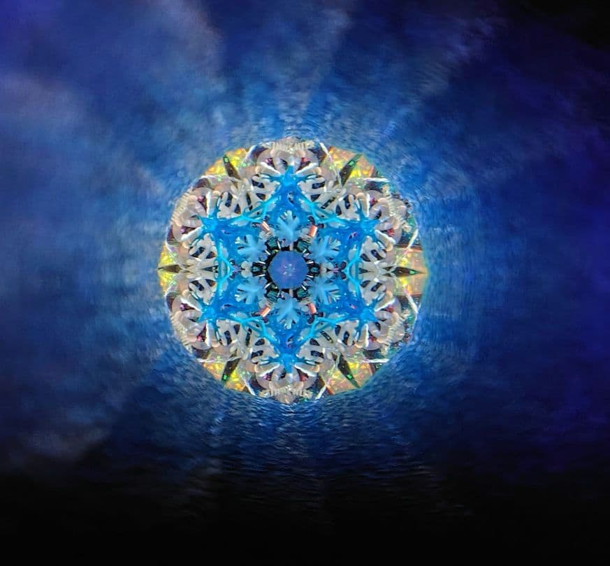 万華鏡★MIKIO★雪の結晶 flakes★オイル★作家カレイドスコープ