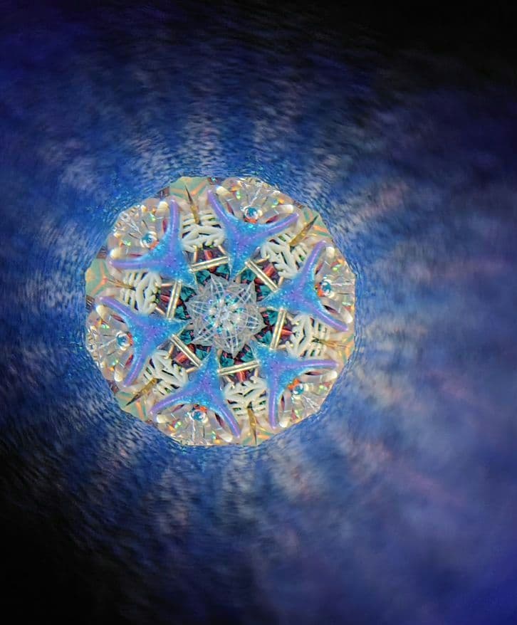 万華鏡★MIKIO★雪の結晶 flakes★オイル★作家カレイドスコープ