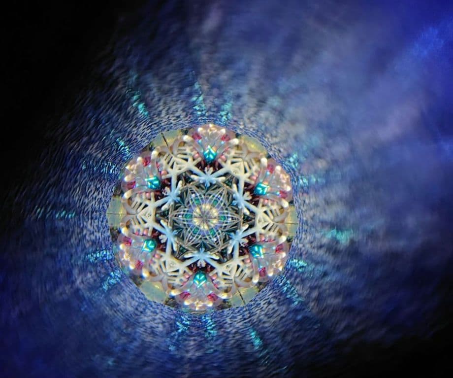 万華鏡★MIKIO★雪の結晶 flakes★オイル★作家カレイドスコープ