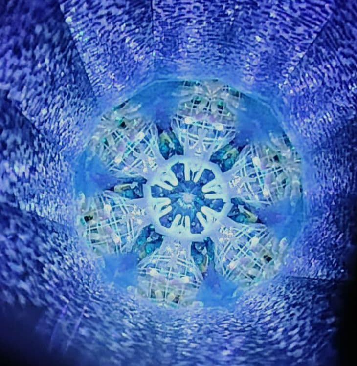 万華鏡★MIKIO★雪の結晶 flakes★オイル★作家カレイドスコープ