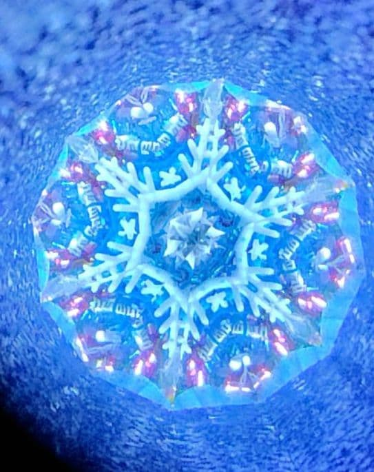 万華鏡★MIKIO★雪の結晶 flakes★オイル★作家カレイドスコープ