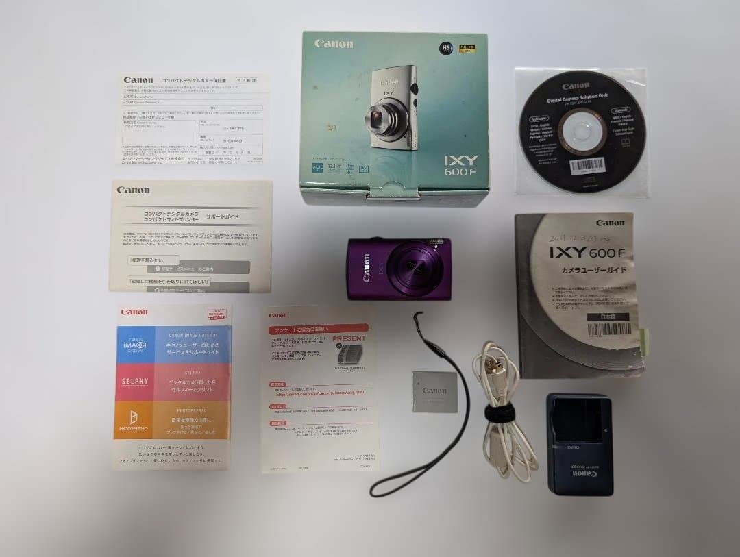 Canon IXY 600F Purple 完品 動作確認済み フルセット