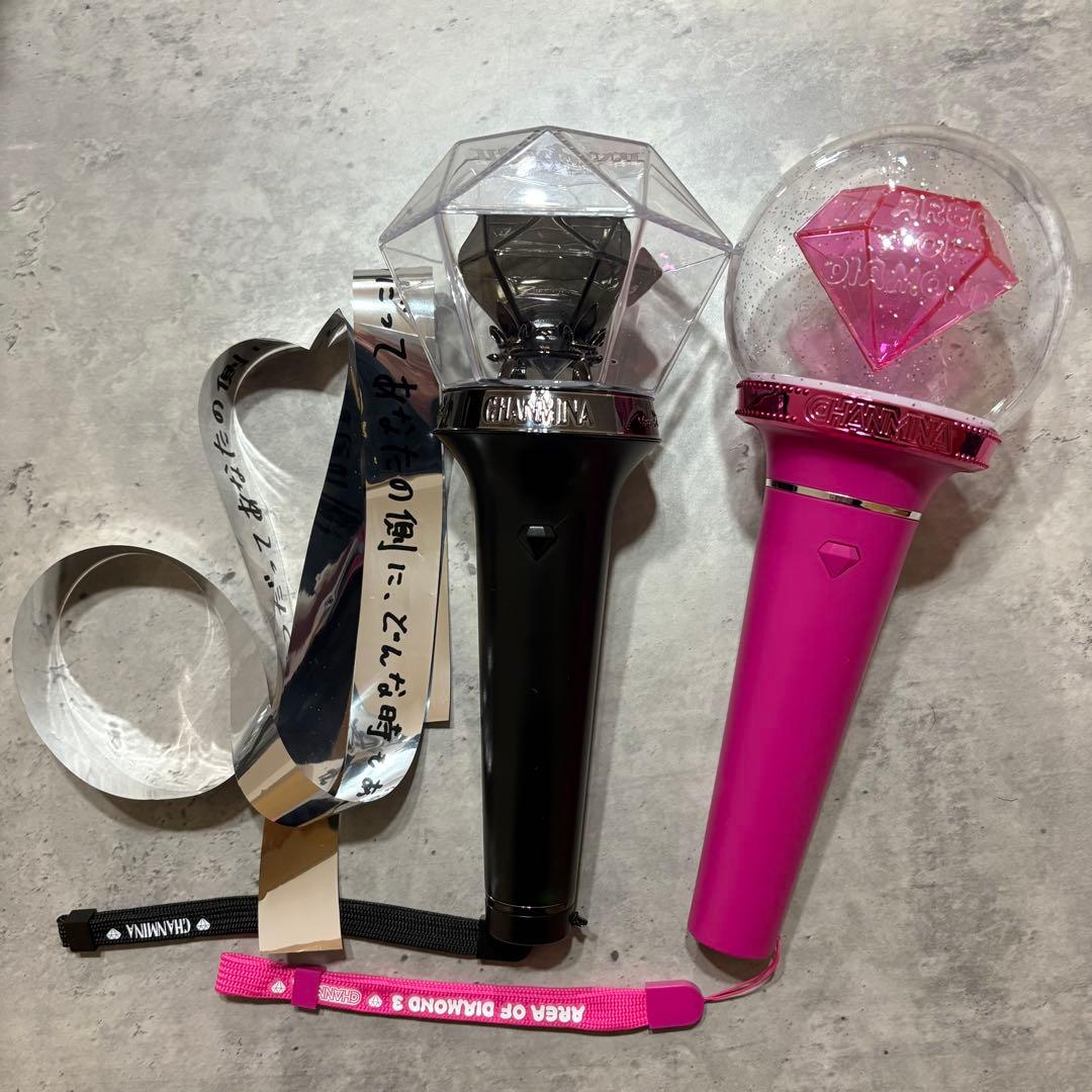 ちゃんみな AREA OF DIAMOND4、3 ペンライト　2本　銀テ付き