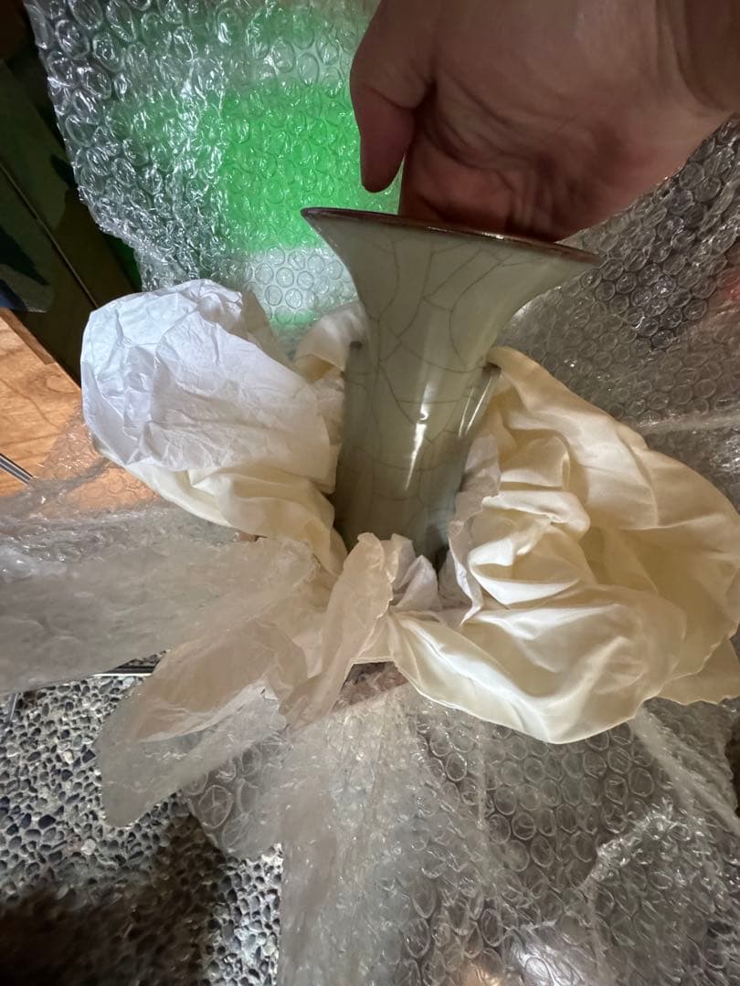 ‼️最後の値段‼️リサイクルFORT‼️9/13唐物買取11‼️北宋官窯青磁双耳瓶‼️箱入