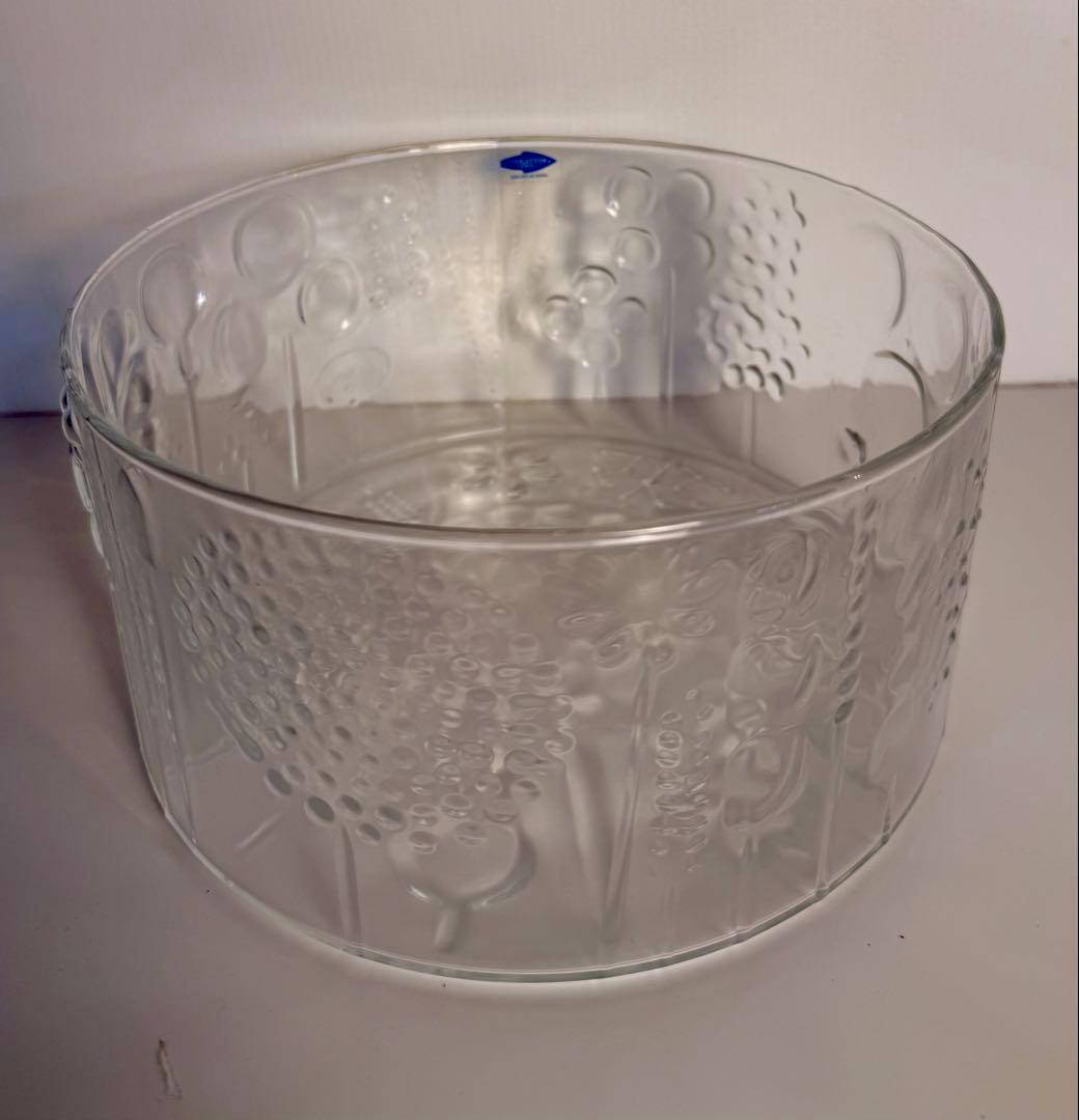 アンティーク イッタラ ヌータヤルヴィ フローラ ボウル クリア ガラス mm