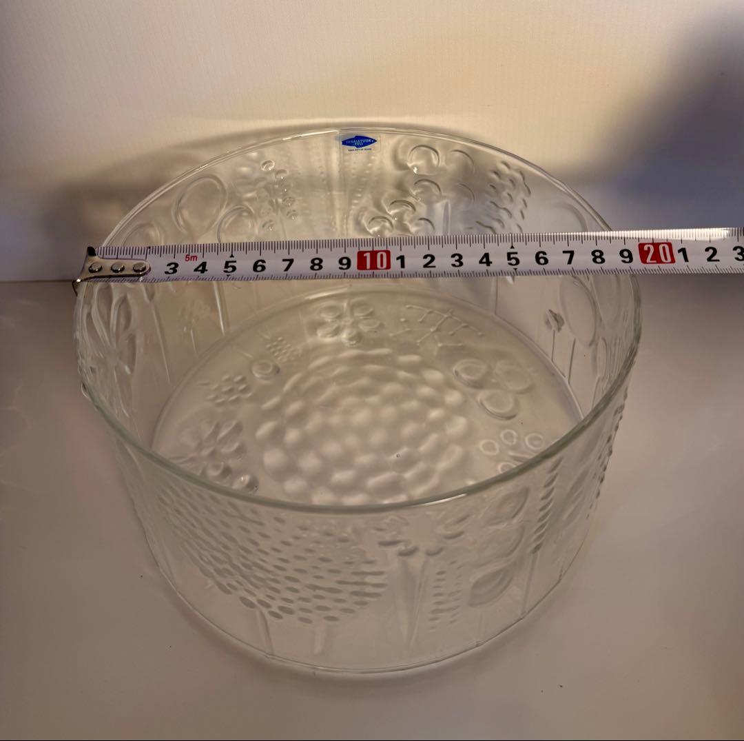 アンティーク イッタラ ヌータヤルヴィ フローラ ボウル クリア ガラス mm