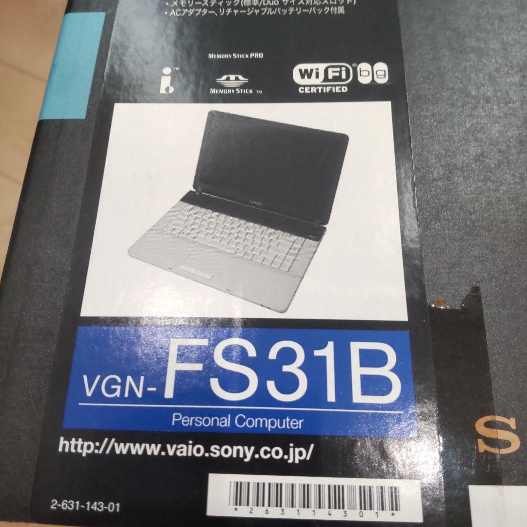 【使用数ヶ月の美品】SONY VAIOノート VGN-FS31B