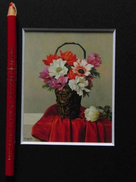 伊勢崎勝人 「アネモネ」 超希少画集より、新品額装付