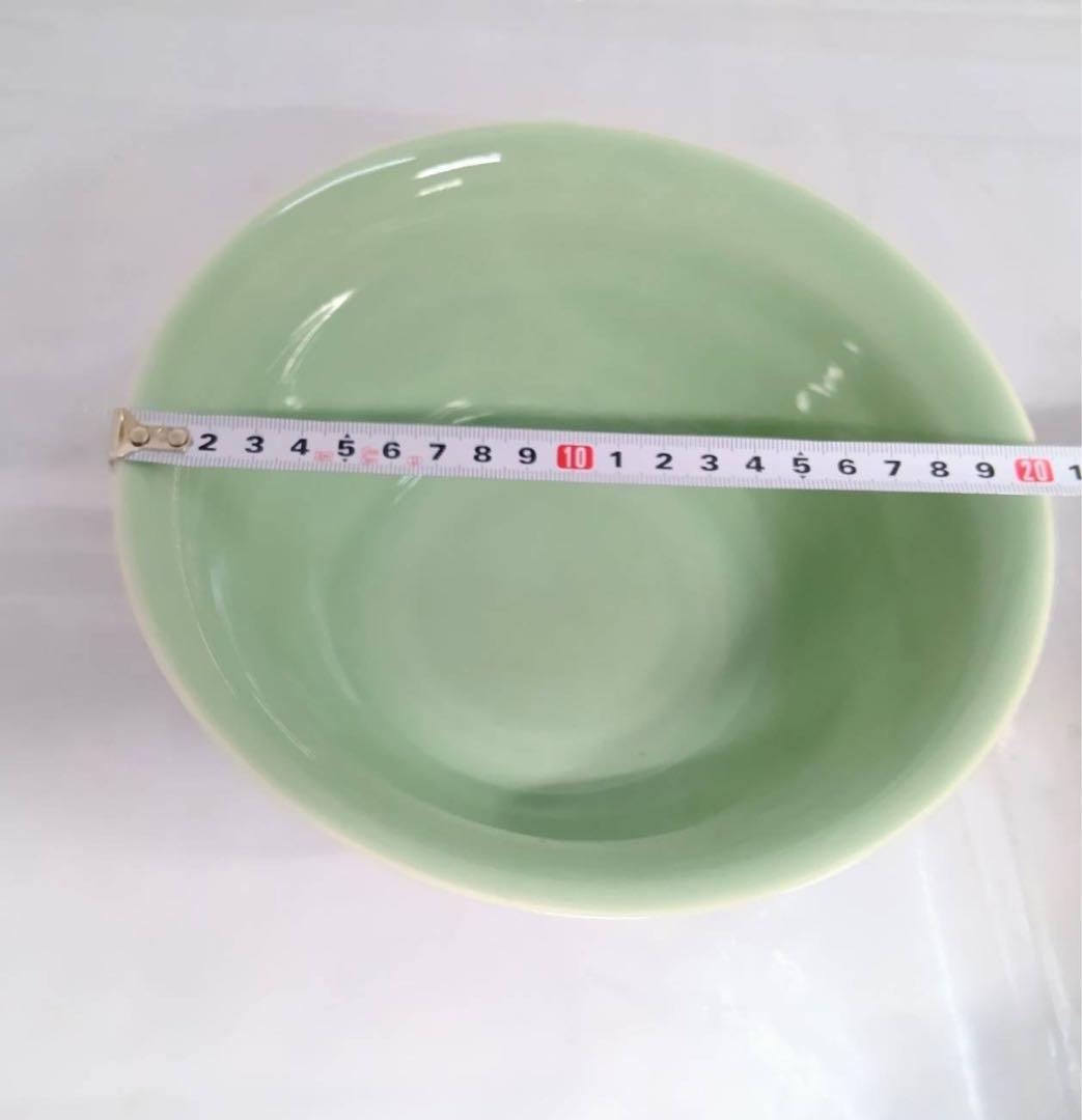 木箱入　青磁象雲鶴　菓子鉢　景德鎮製　大皿　盛鉢　大鉢　丼　どんぶり　骨董