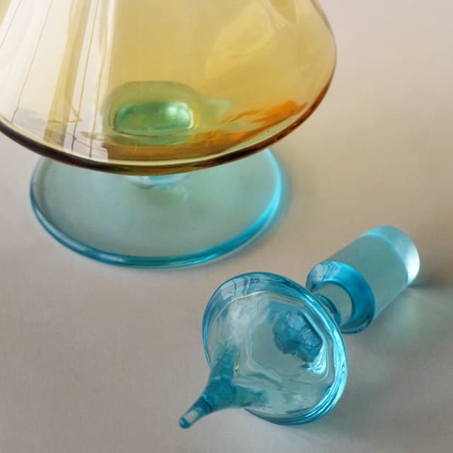 アンティーク フランス製 リキュール アペリティフ デキャンタ ペア