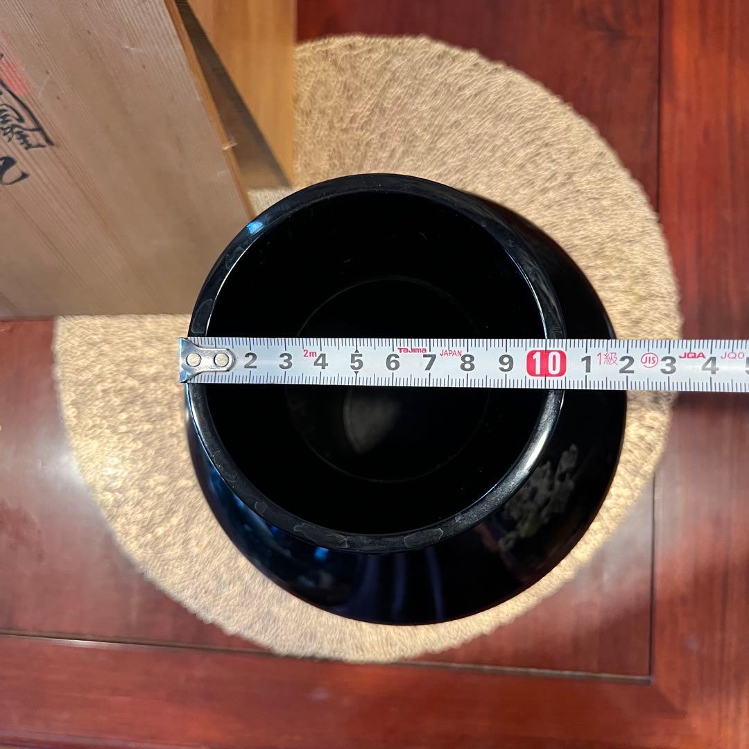 金剛石目塗漆器　無形文化財指定　鳥羽鐐一　硬忍　花瓶　漆器 漆美術 japan