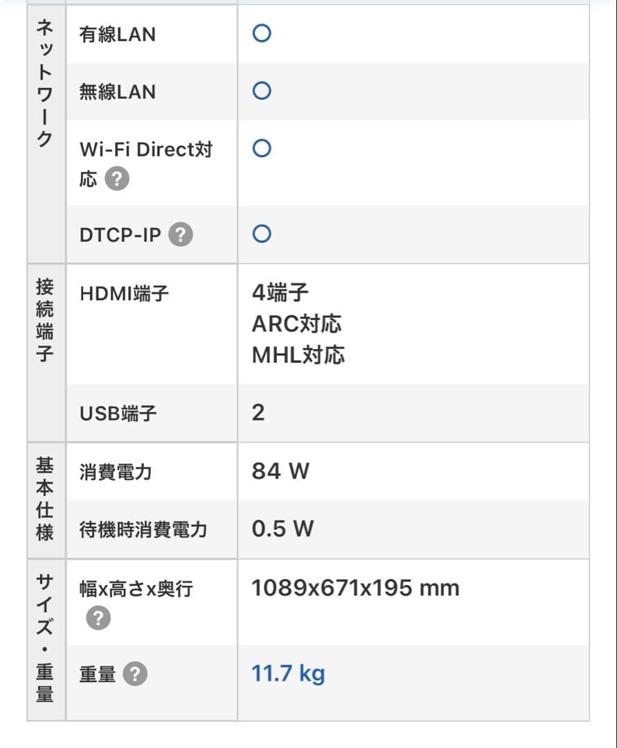 SONY BRAVIA 液晶TV 48インチ 2016年製KJ-48W730C