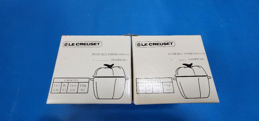 【新品未使用】ル・クルーゼ ココット ピーマン グリーン・イエロー 2個セット