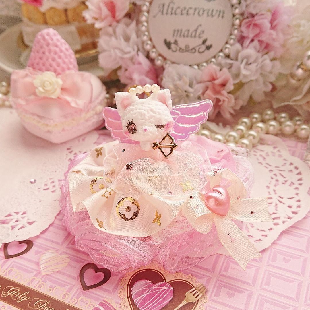 展示品】キューピットねこにゃん♡ 樹脂粘土