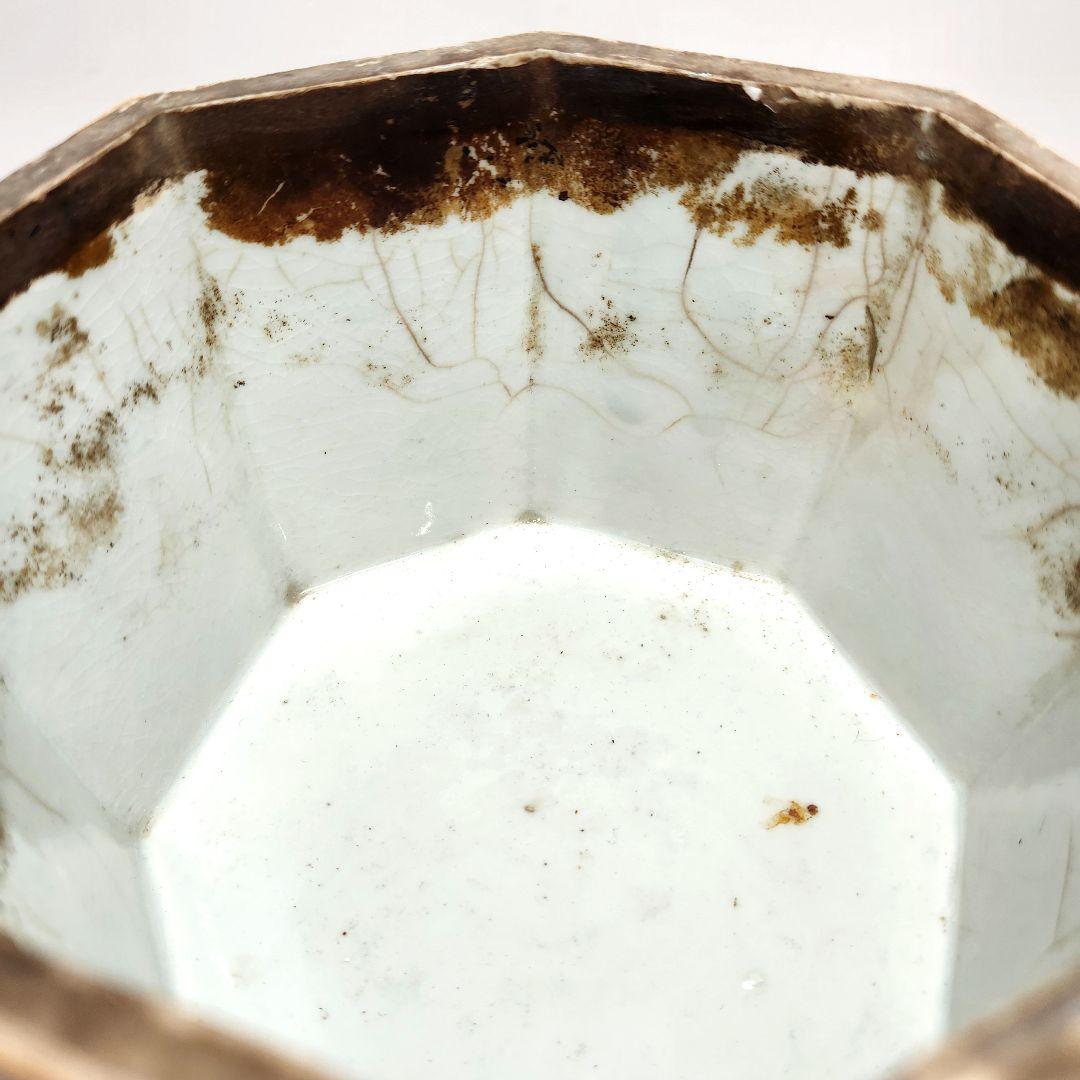 Y3435 南京赤絵 赤絵龍摘獅子耳摘人物文香炉 高さ23㎝ 木箱付き