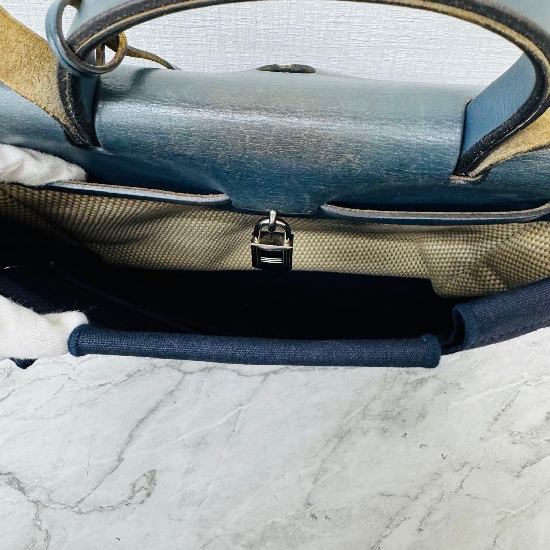 ✨HERMES✨エルメス✨ネイビー✨箱付き✨エールバッグ✨ハンドバッグ✨