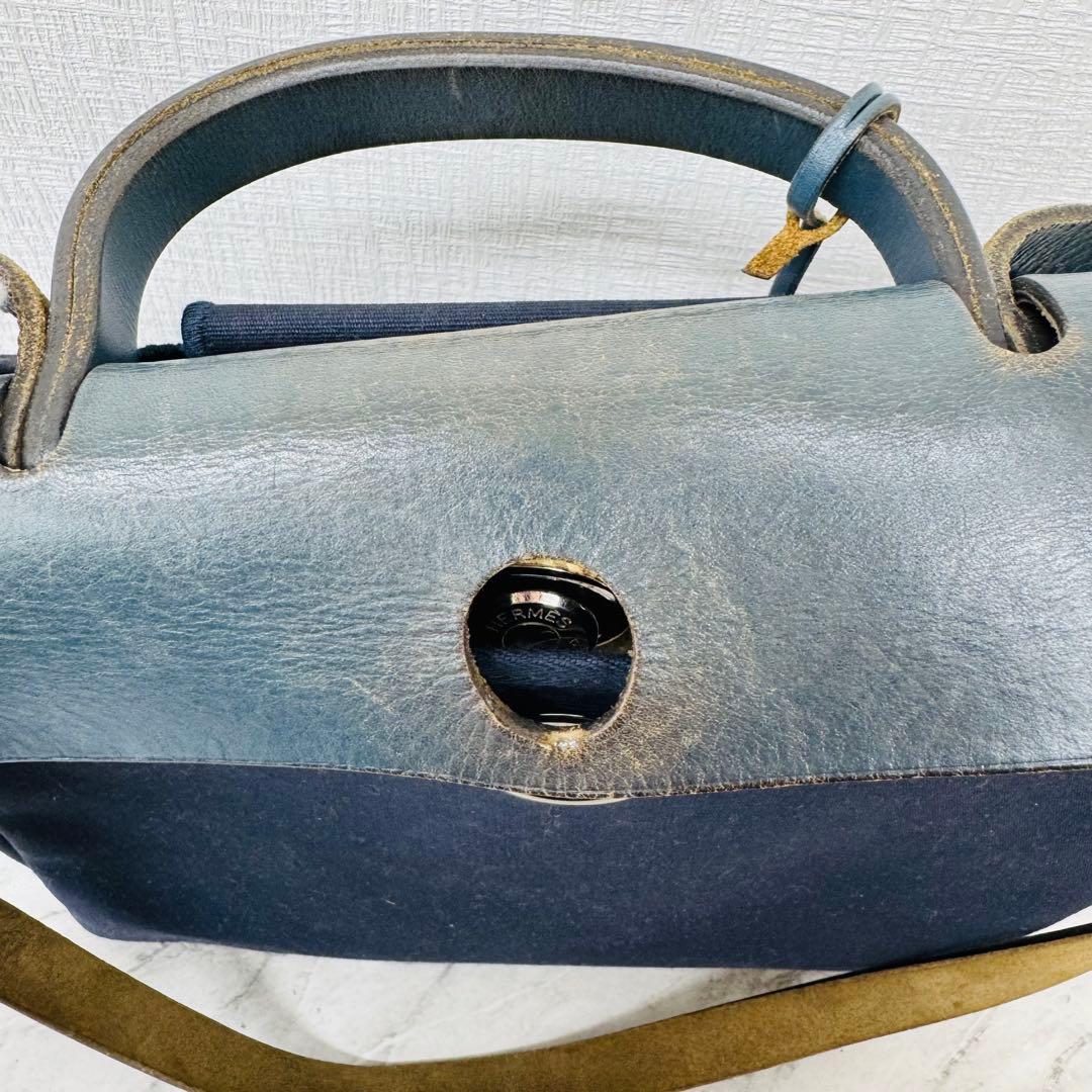 ✨HERMES✨エルメス✨ネイビー✨箱付き✨エールバッグ✨ハンドバッグ✨