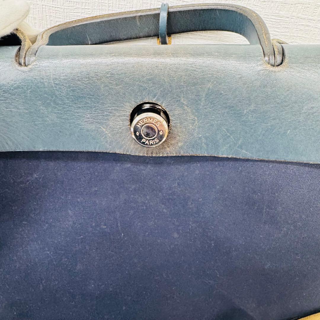 ✨HERMES✨エルメス✨ネイビー✨箱付き✨エールバッグ✨ハンドバッグ✨