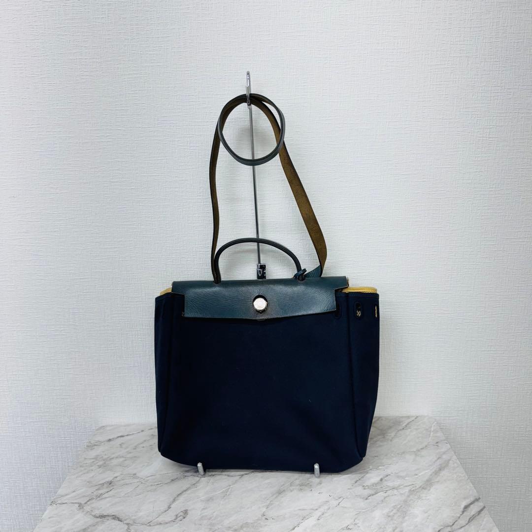 ✨HERMES✨エルメス✨ネイビー✨箱付き✨エールバッグ✨ハンドバッグ✨