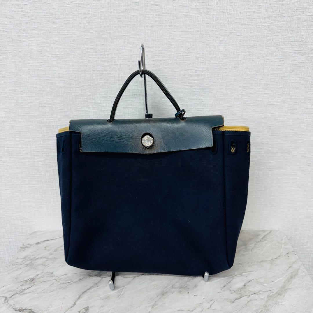 ✨HERMES✨エルメス✨ネイビー✨箱付き✨エールバッグ✨ハンドバッグ✨