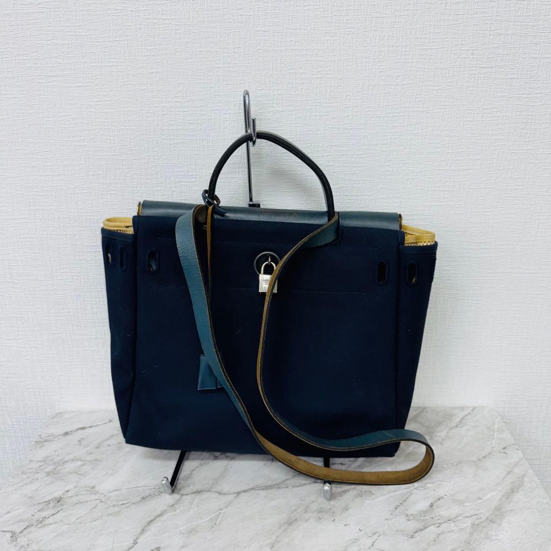 ✨HERMES✨エルメス✨ネイビー✨箱付き✨エールバッグ✨ハンドバッグ✨