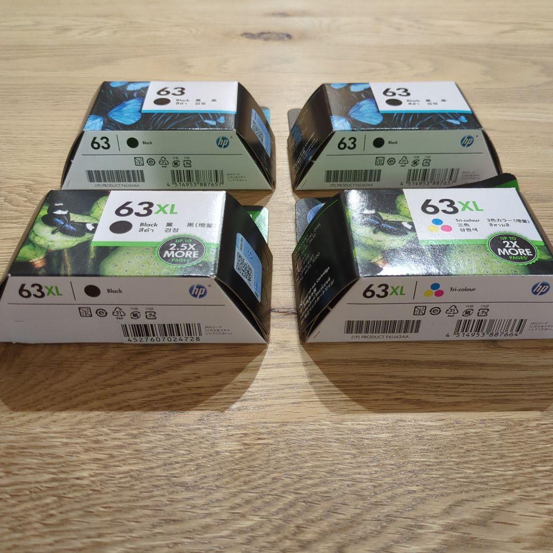 HP 63 63XL インクカートリッジ 4個セット