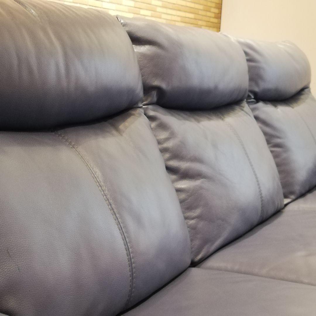 ◇NITORI ニトリ　レザー　カウチソファ　｜　3人掛け　本革