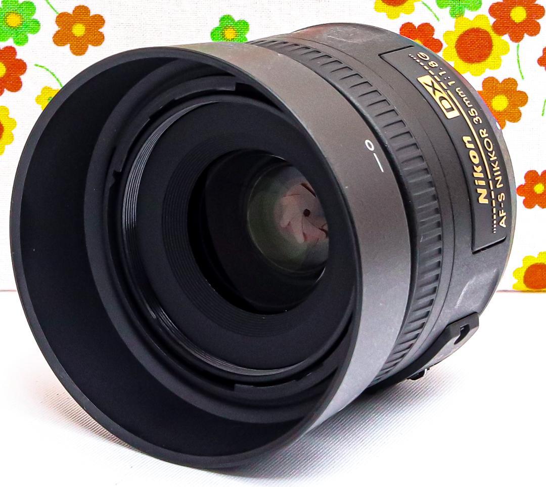 美品 Nikon NIKKOR 35mm f1.8☆単焦点レンズ☆レンズフード付