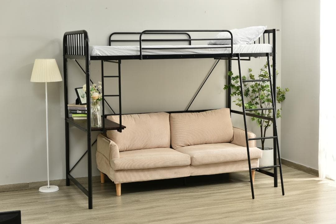 ロフトベッド シングル コンセント付き 耐荷重120kg 高さ170cm