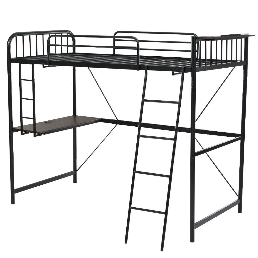 ロフトベッド シングル コンセント付き 耐荷重120kg 高さ170cm