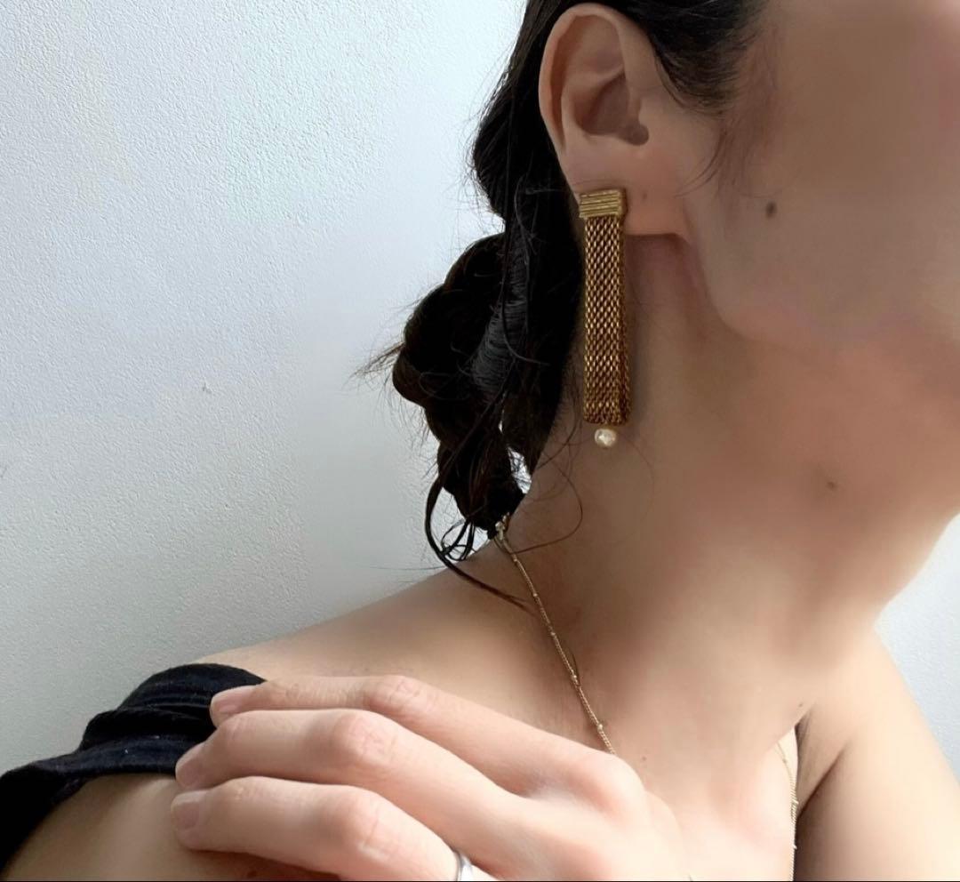 p.design 帯 ハンドメイド パール ピアス ブライダル　ウェディング