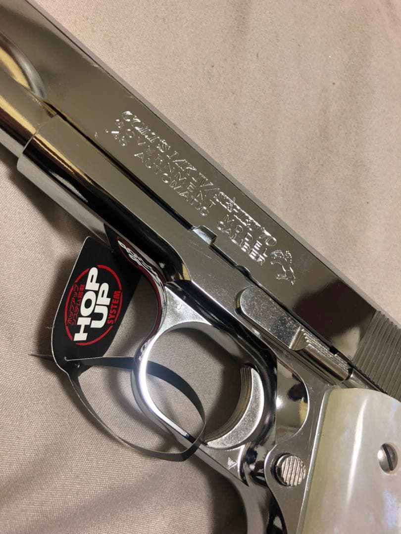 【東京マルイ】コルトガバメント　シリーズ70　ニッケルフィニッシュ　ガスガン