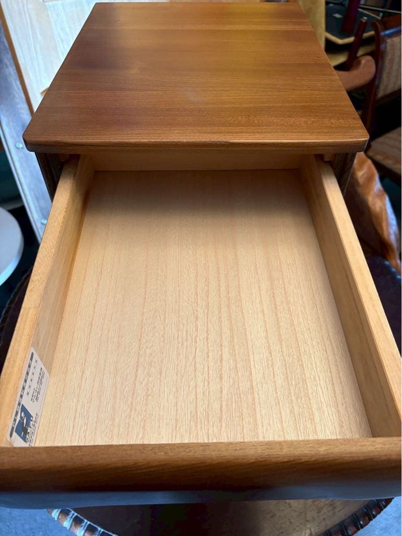 マルヨシ民芸家具 天然木 4段チェスト 小引き出し 当時物 昭和レトロ 大川系