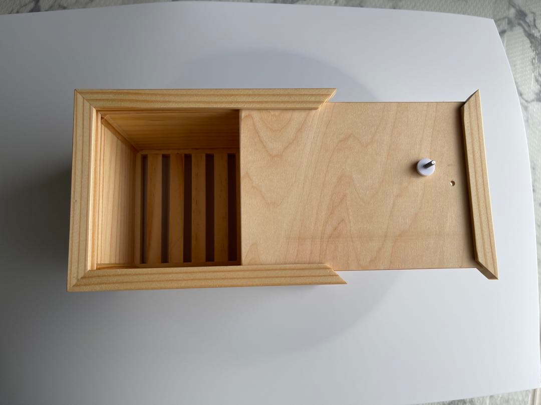 【貯金箱】ミニ賽銭箱(あられ組・天然蜜蝋ワックス仕上げ