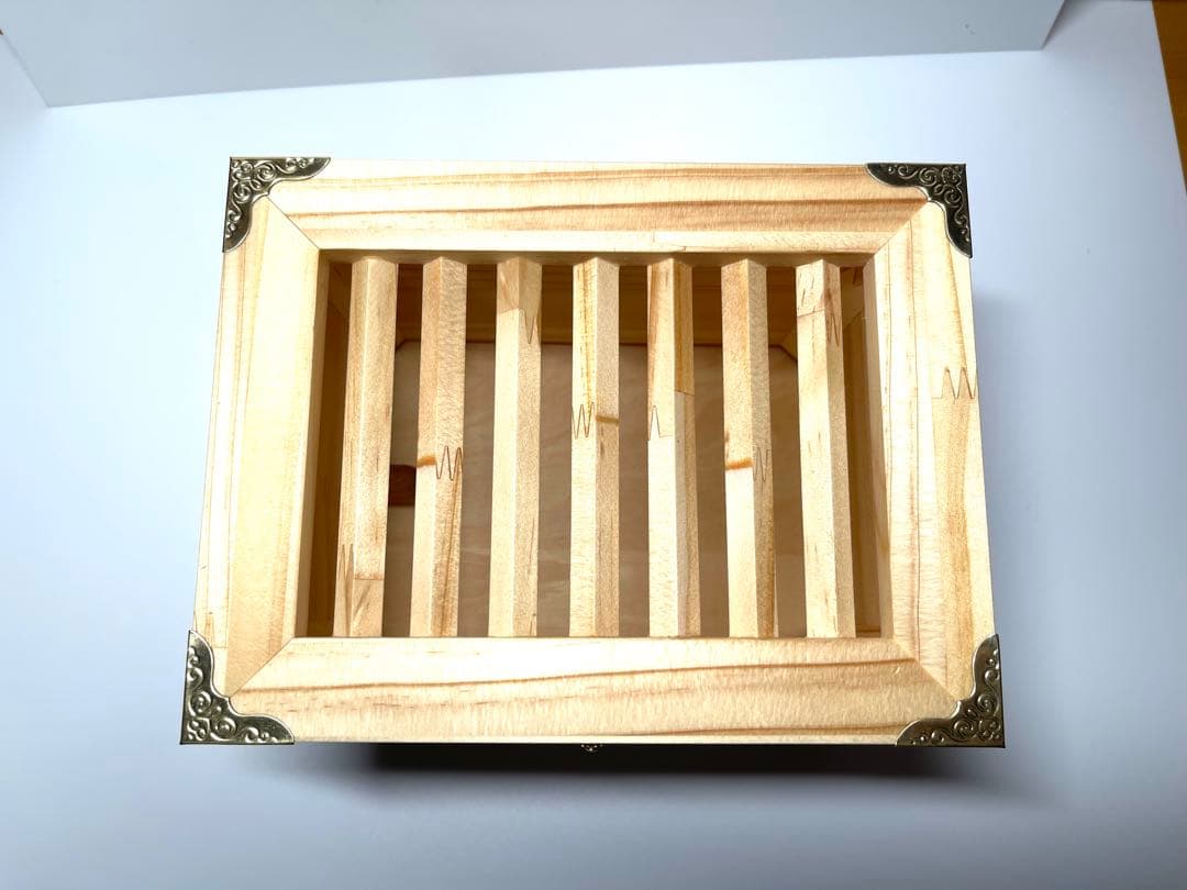 【貯金箱】ミニ賽銭箱(あられ組・天然蜜蝋ワックス仕上げ