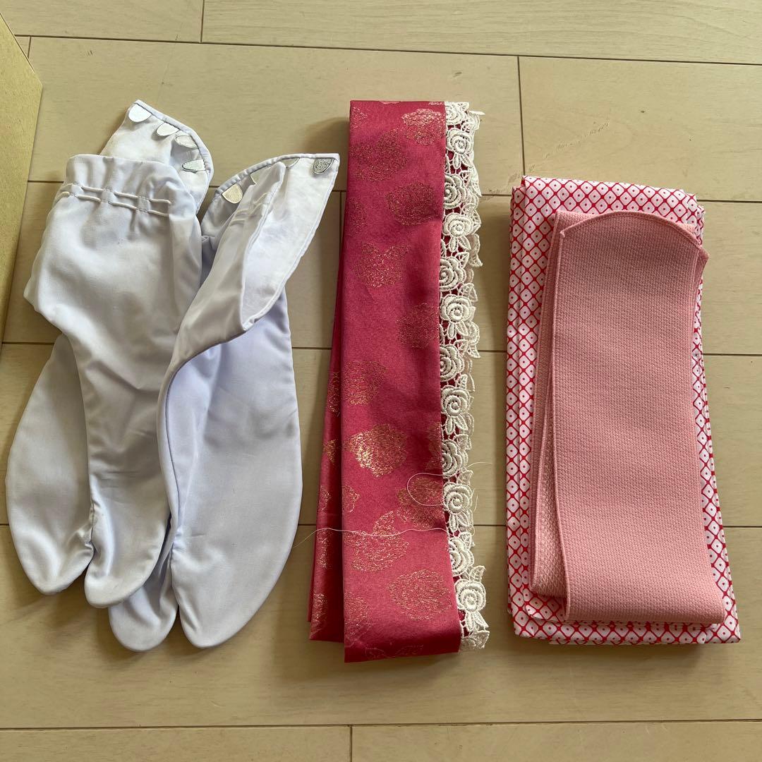 【再値下げ】一蔵　振袖　帯セット　薔薇　ピンク色