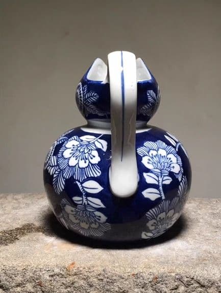 中国花瓶景徳鎮 青花磁 工芸品 古美術品時代物 装飾品置物