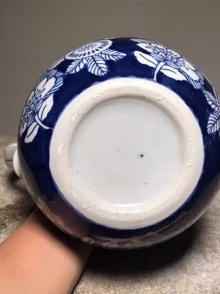 中国花瓶景徳鎮 青花磁 工芸品 古美術品時代物 装飾品置物