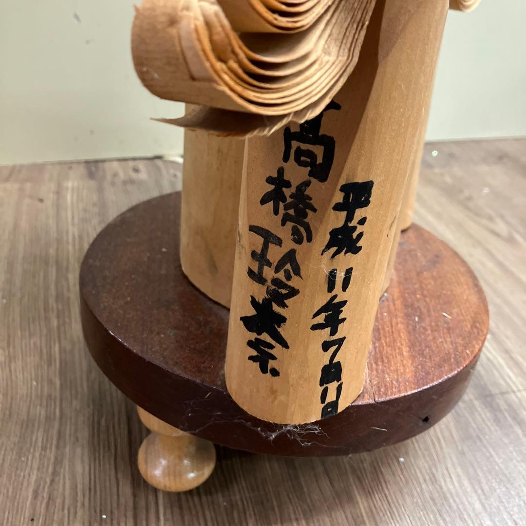 E-4 山形県伝統工芸 笹野一刀彫 お鷹ぽっぽ 3羽セット（親子鷹） インテリア