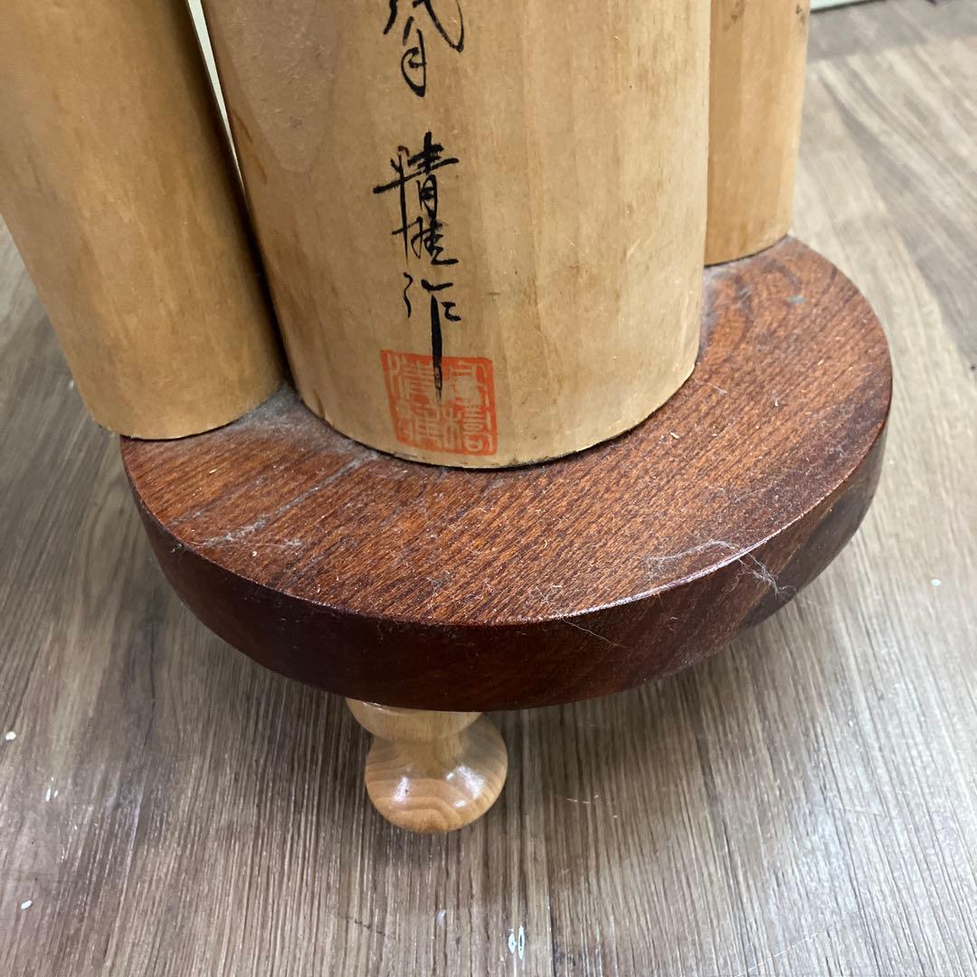 E-4 山形県伝統工芸 笹野一刀彫 お鷹ぽっぽ 3羽セット（親子鷹） インテリア