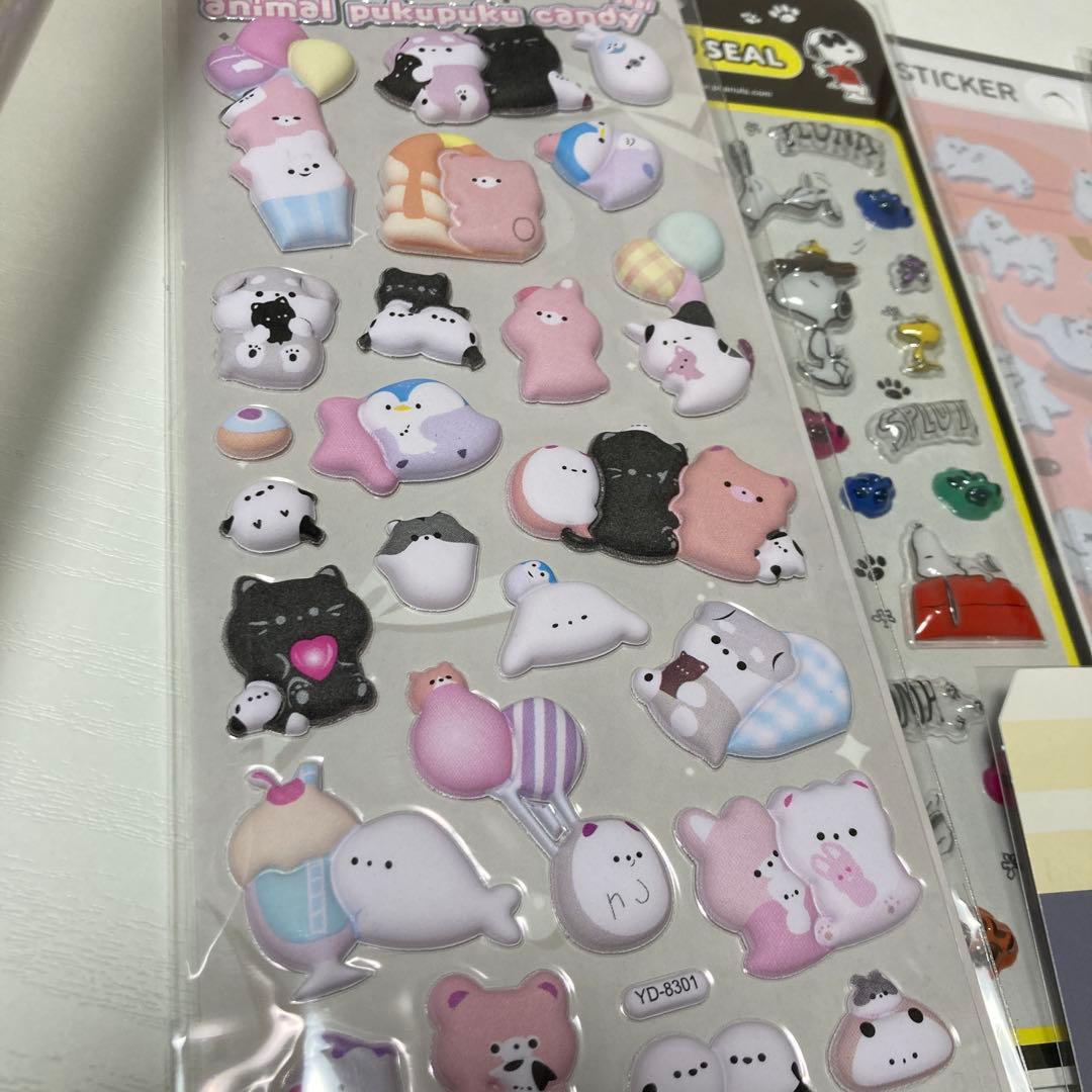 正規品　ぷくぷくシールセット かわいいキャラクターまとめ売り