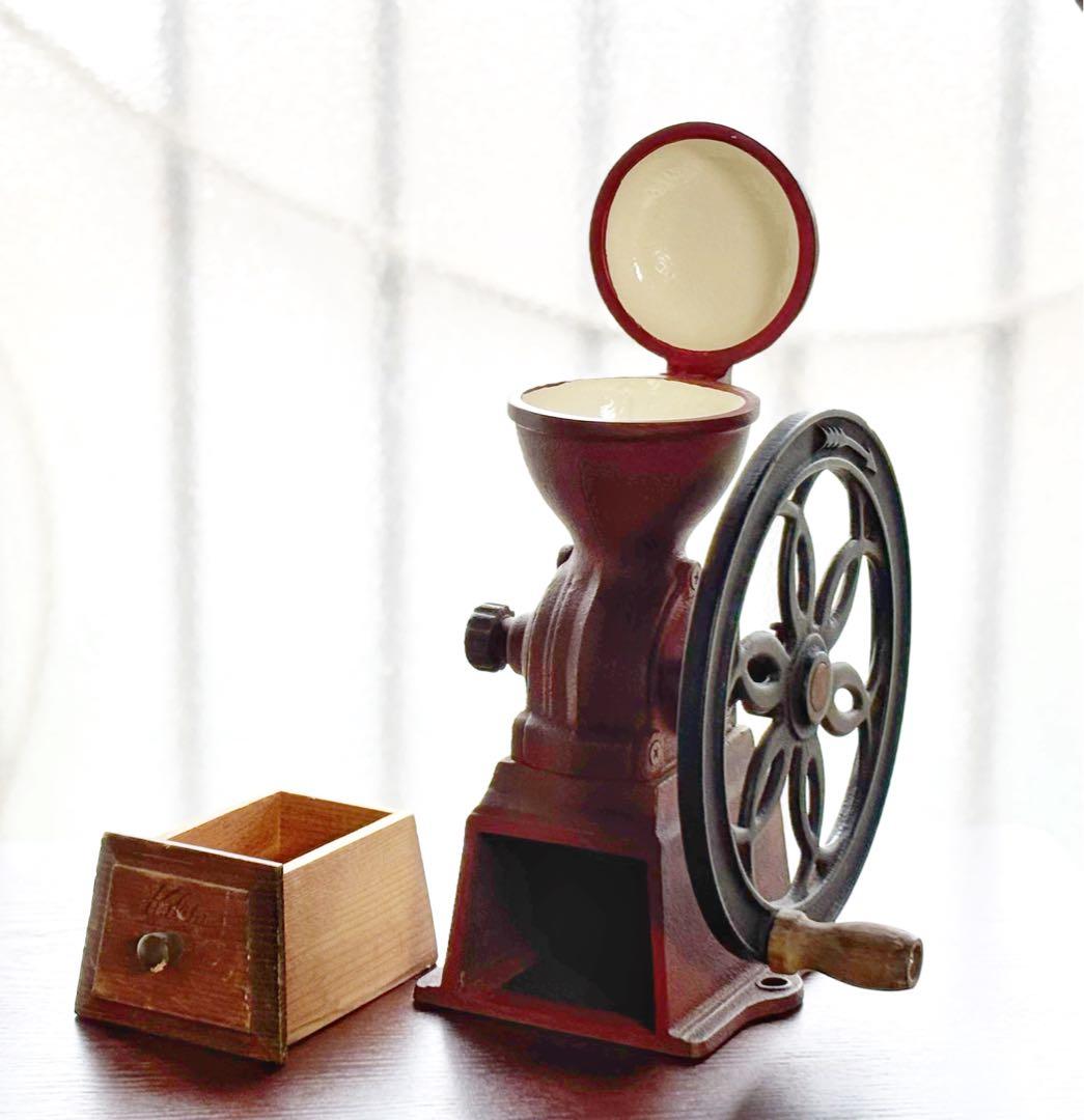 コーヒーミル　手動　カリタKalita ダイヤミルＮレッド　鋳物