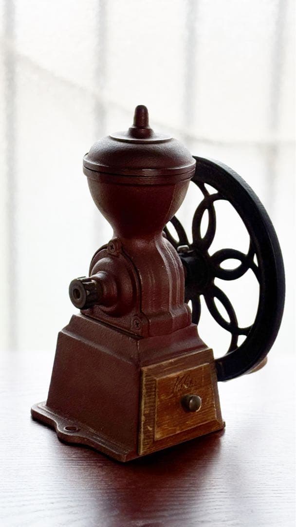 コーヒーミル　手動　カリタKalita ダイヤミルＮレッド　鋳物