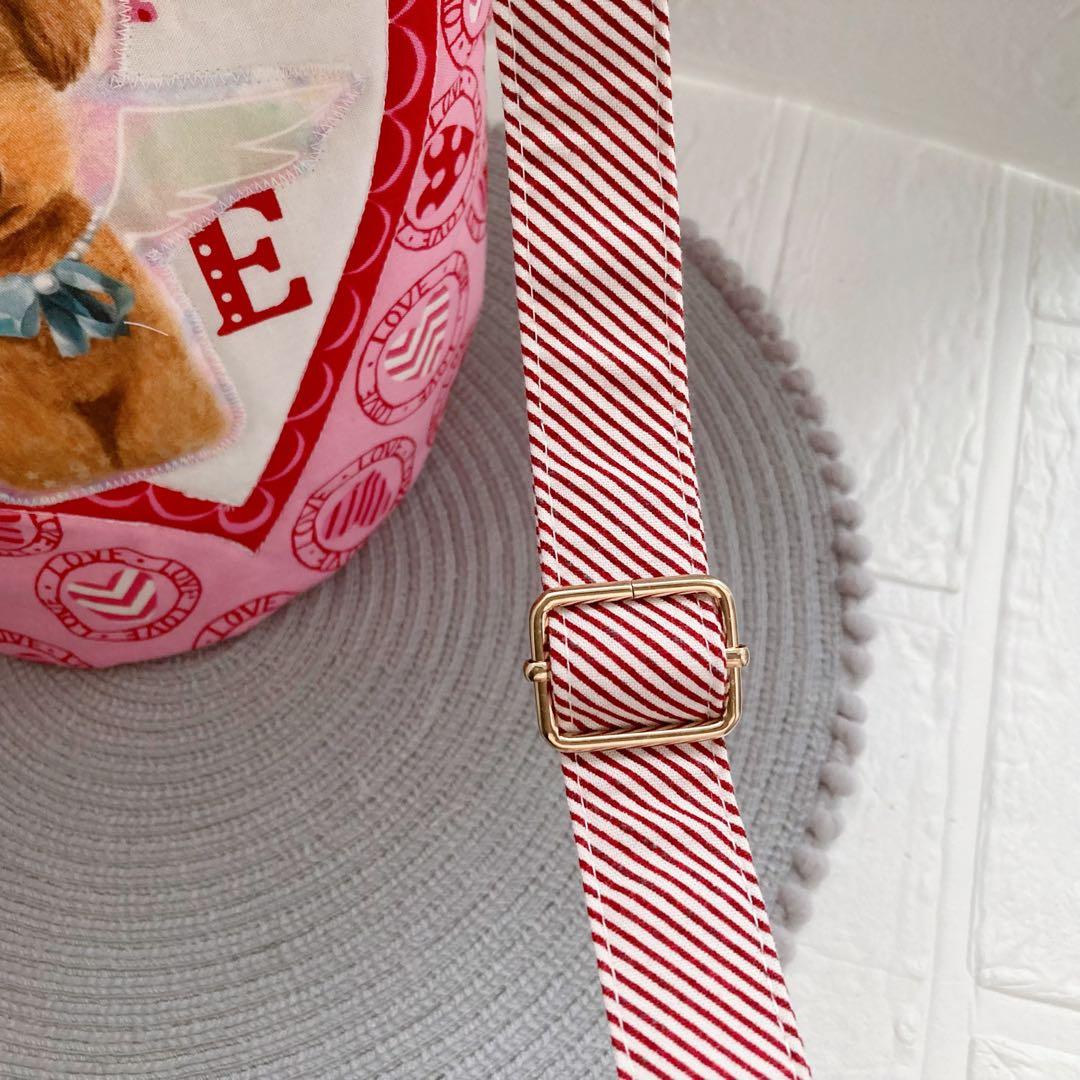 【ふわふわキルトの大きめ　バケツ型バッグ】トイプー／ショルダー／ハンドメイド