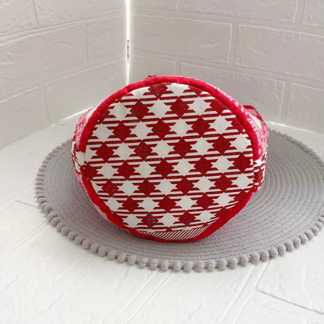 【ふわふわキルトの大きめ　バケツ型バッグ】トイプー／ショルダー／ハンドメイド