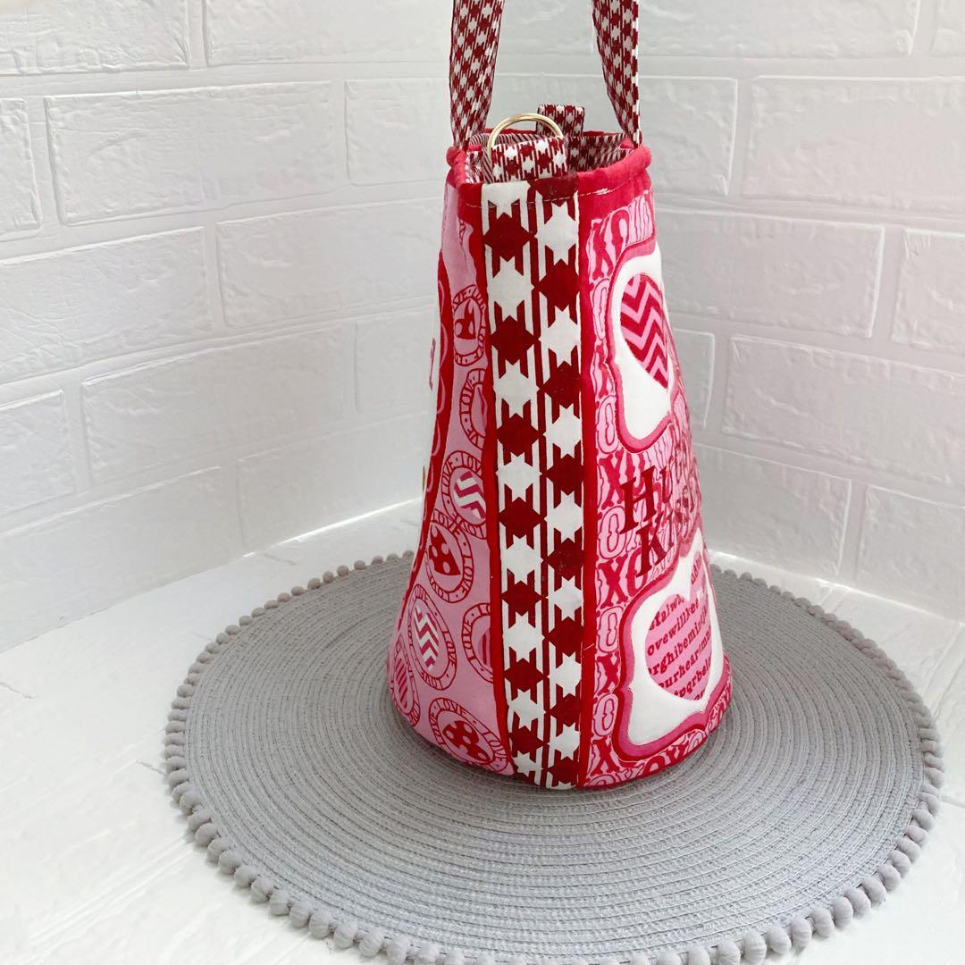 【ふわふわキルトの大きめ　バケツ型バッグ】トイプー／ショルダー／ハンドメイド