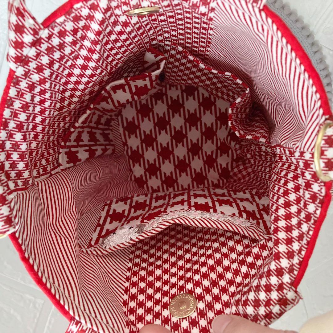 【ふわふわキルトの大きめ　バケツ型バッグ】トイプー／ショルダー／ハンドメイド