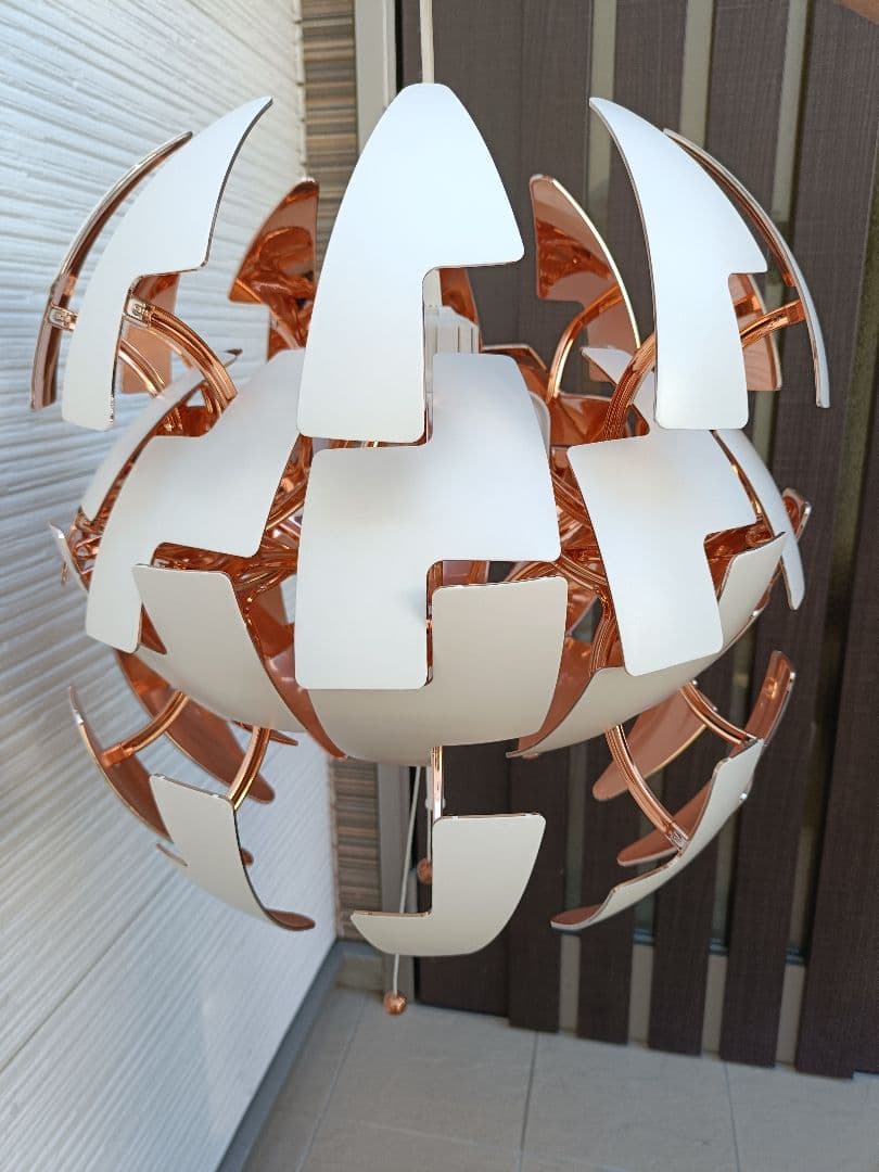 イケア　IKEA　ペンダントランプ, ホワイト/コッパーカラー, 35 cm